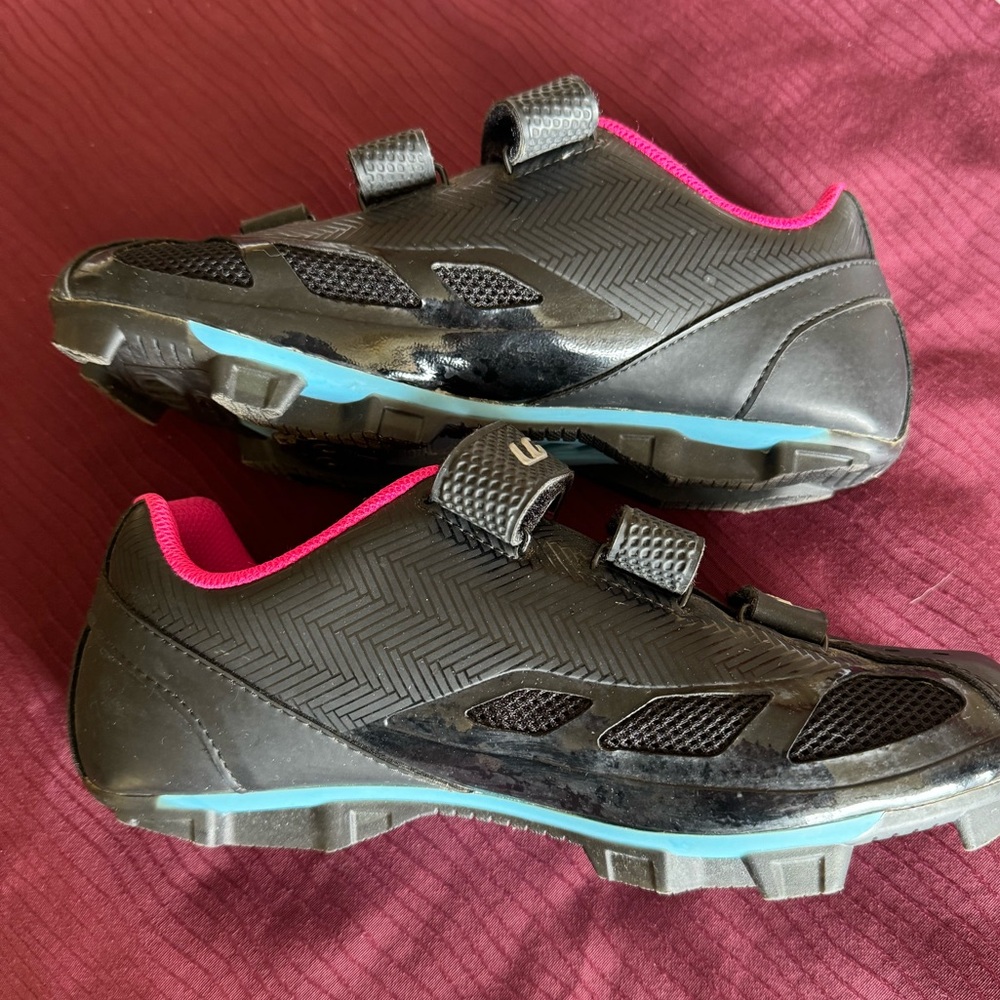 Louis Garneau LG Multi air flex women’s Cycling /Bike Shoes Black/pink Size 9